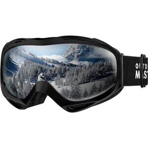 OTG ski goggles over glasses anti fog snow goggles UV protection adult youth ski
